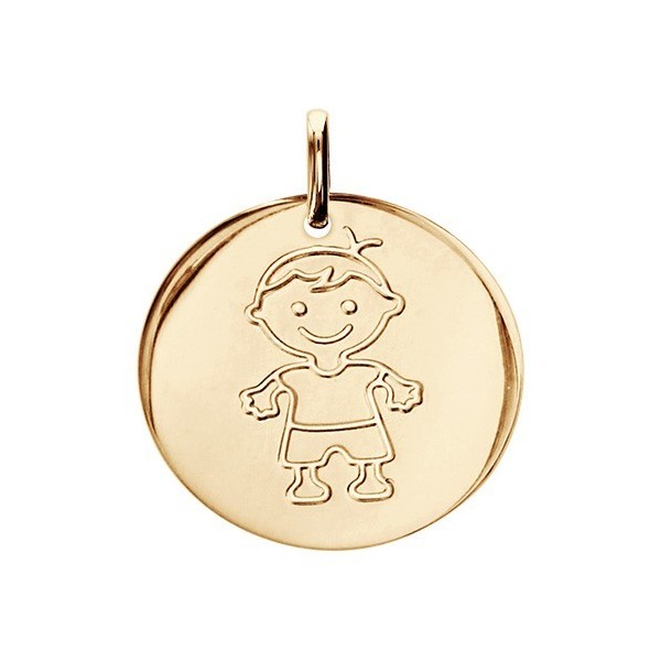 Bijou fête des mères - Médaille plaqué or