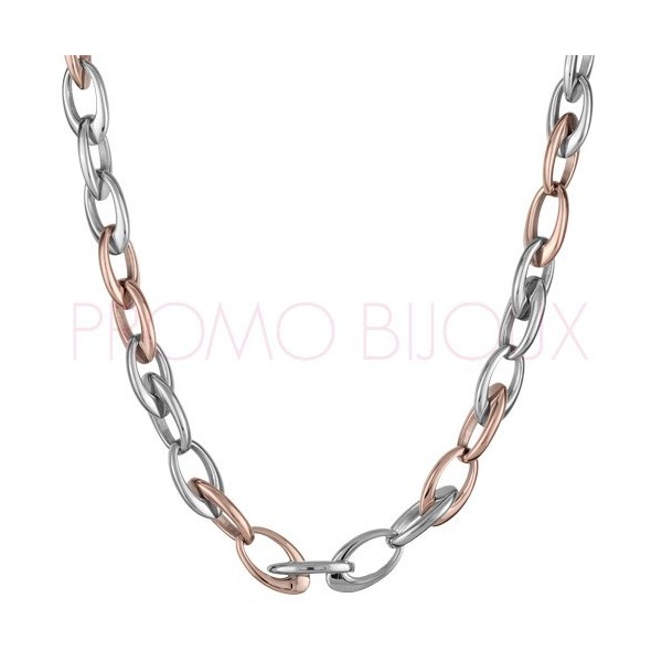 Bijou de noël Femme idée cadeau n°3 - Collier Acier PVD Rose