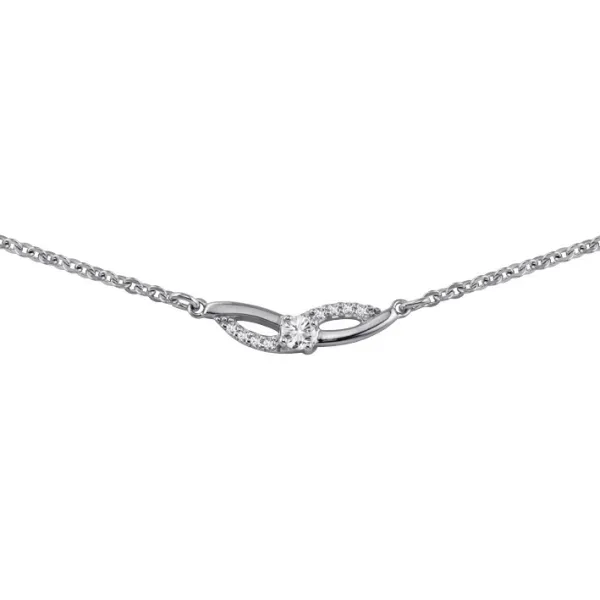 Collier Argent et oxyde de zirconium pour Femmes pas cher solde,remise,Promotion