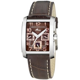 Montre Bracelet en Cuir Marron Lotus