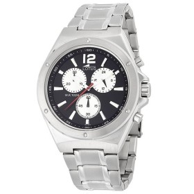 Montre pour homme Lotus en acier fond noir avec chrono fond blanc