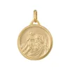 Médaille Saint Christophe en plaqué or ronde