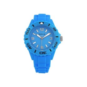 Montre bleu fluo en silicone