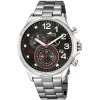 Montre Lotus chrono en acier fond noir