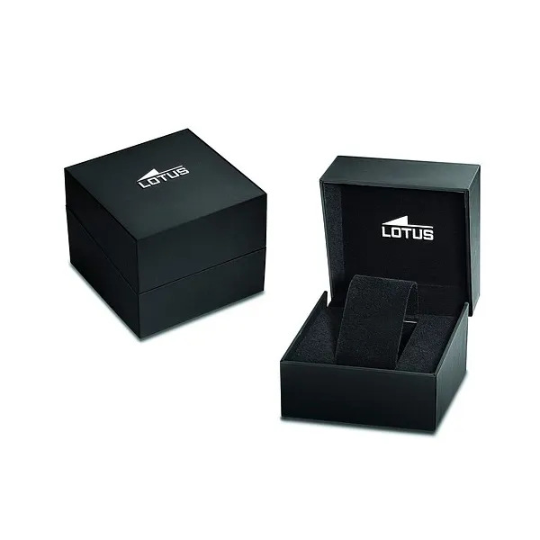 Montre Lotus chrono en acier fond noir