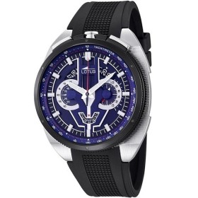 Montre Lotus bracelet caoutchouc noir
