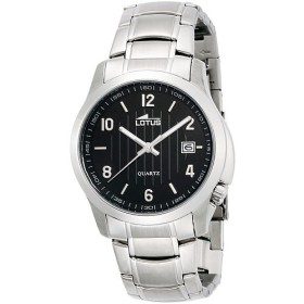 Montre Lotus en acier fond noir