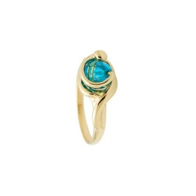 Bague Jourdan Plaqué Or & perle de murano bleu/verte