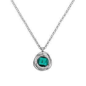 Collier jourdan en argent avec perle de Murano verte