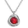 Collier jourdan en argent avec perle de Murano rouge