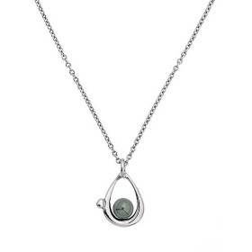 Tour de cou en argent avec boule hématite