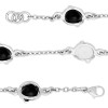 Bracelet  Jourdan en argent avec boule cristal et onyx