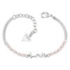 Bracelet GUESS love argenté rhodié avec cristaux rose pâle