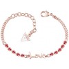 Bracelet GUESS love doré rose rhodié avec cristaux rose indien