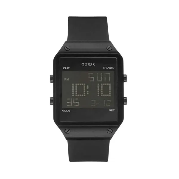 Montre Guess digital silicone noir pour homme à -40% ! W0595G1