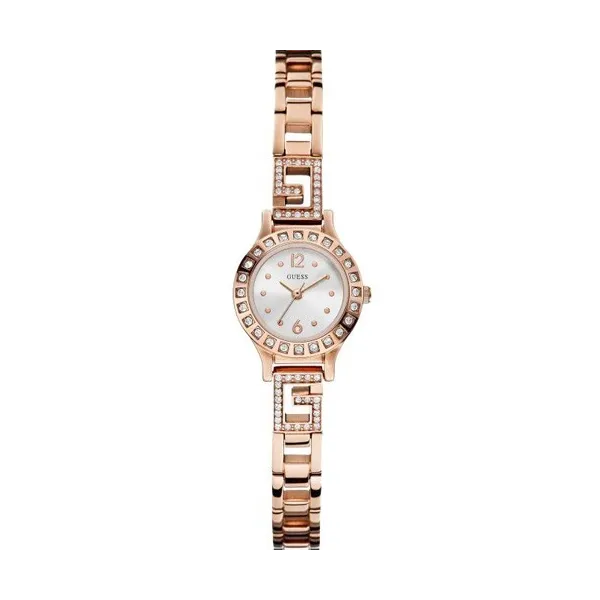 Montre Guess femme acier doré rose et strass à -40% et livraison offerte !