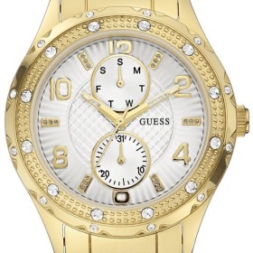 Montre Guess femme acier doré rose chaine acier W0433L3