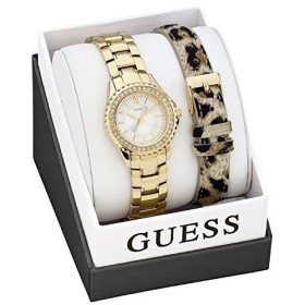 Montre Guess femme acier doré fond blanc W0442L2