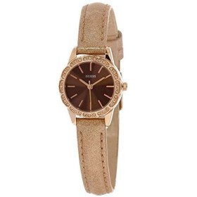 Montre Guess femme acier doré rose cuir blanc W0545L1
