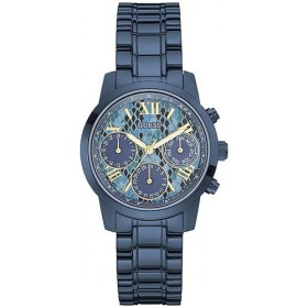 Montre Guess femme acier doré fond blanc W0442L2