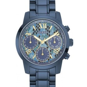 Montre Guess femme acier doré fond blanc W0442L2