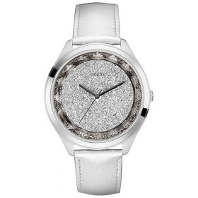 Montre Guess femme acier doré rose cuir bleu W0570L2