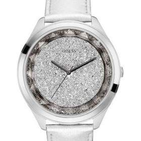 Montre Guess femme acier doré rose cuir bleu W0570L2