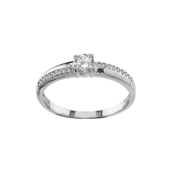 BAGUE ARGENT RHODIE BLANCHES SYNTH, bague femme, 065773
