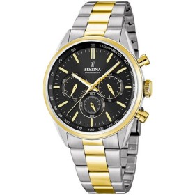 Montre Festina ronde acier doré et gris - F16821-4