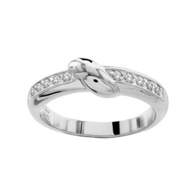BAGUE ARGENT RHODIE PIERRES BLANCHES SYNTH, bague femme, 065786