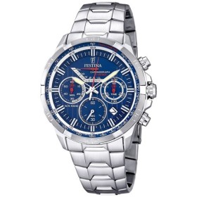 Montre Festina ronde en acier chronographe et tachymètre - F6836-3