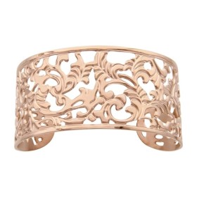 Bracelet acier manchette PVD rose