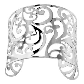 Bracelet acier manchette noir - Arabesque
