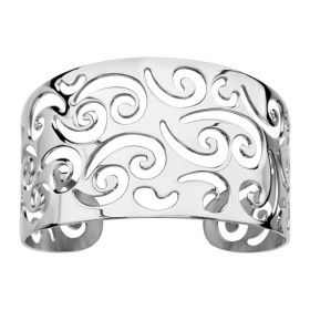 Bracelet en acier de type manchette.
