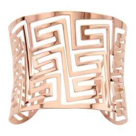 Bracelet manchette en acier rose