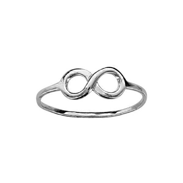 BAGUE ARGENT RHODIE FORME HUIT (INFINI) LISSEE, bague femme, 066130