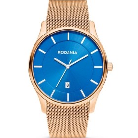Montre Rodania en acier noir bracelet milanais noir