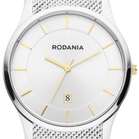 Montre Rodania en acier doré bracelet milanais doré