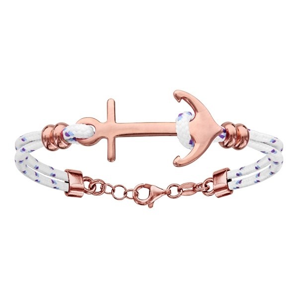 Bracelet ancre marine en argent dorure rose