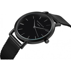 Montre Rosefield bracelet milanais noir fond noir pour femme