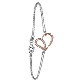 Bracelet argenté avec pendentif coeur rose gold pour femmes Jourdan