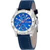Montre en cuir bleue pour hommes Festina