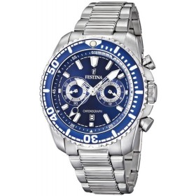 Montre bleue en acier pour hommes Festina