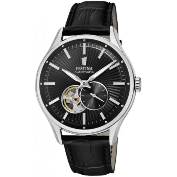Montre automatique noire pour hommes Festina