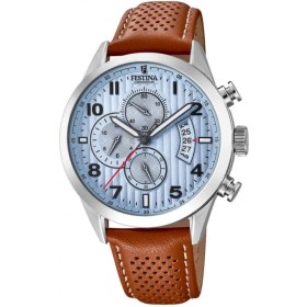 Montre chrono sport en cuir pour hommes Festina