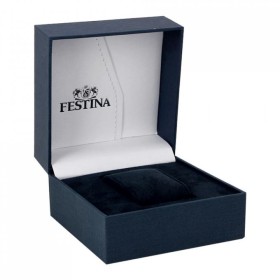 Montre rétro en cuir bleue pour hommes Festina