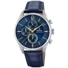 Montre chrono en cuir bleu pour hommes Festina