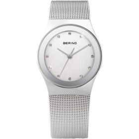 Montre rhodiée avec cristaux pour femmes Bering