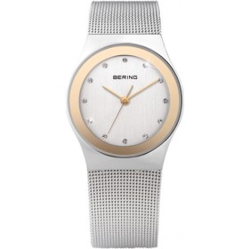 Montre en acier argentée et dorée pour femmes Bering