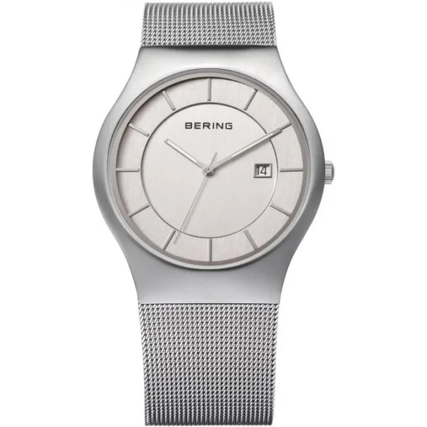Montre argentée en acier pour hommes Bering